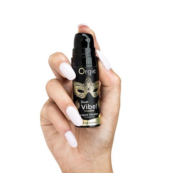 Жидкий вибратор Orgie Dual Vibe! Pina Colada Kissable Liquid Vibrator, 15 мл SX1498