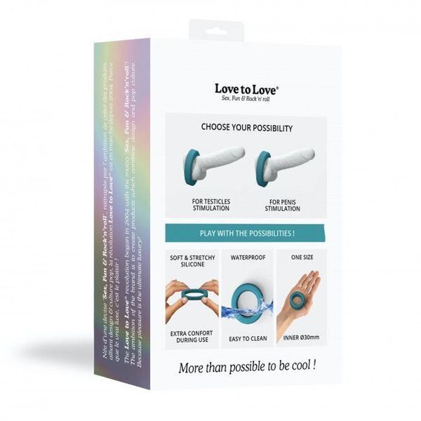 Ерекційне кільце широке Love To Love COOL RING - TEAL ME SO5091