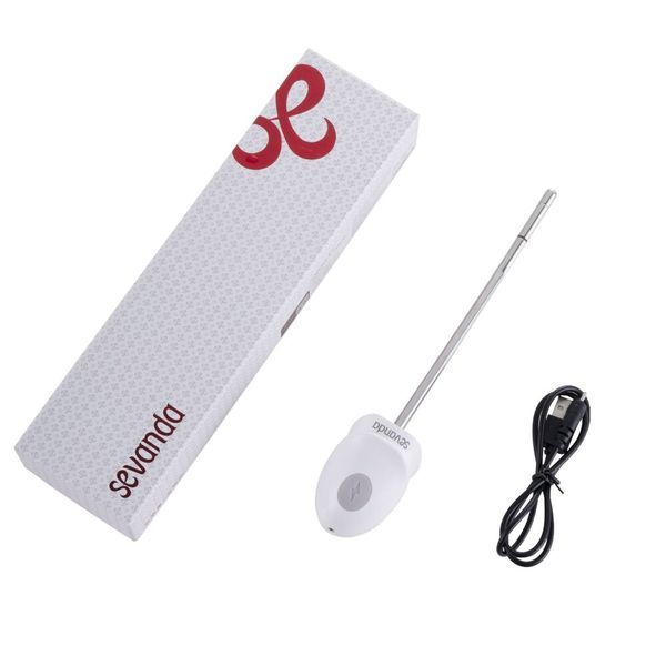 Уретральный зонд LOCKINK SEVANDA Vibrating & E-stim Metal Urethral Sounding - White SX0885