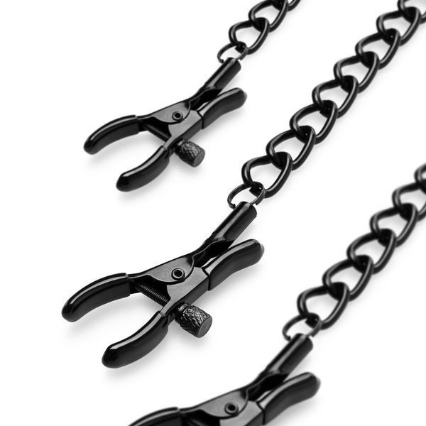 Зажимы для сосков и клитора Bedroom Fantasies: Nipple & Clitoral Clamps, черные SO8818