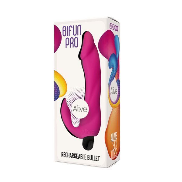 Вибратор вагинально-клиторальный Alive Bifun Pro, Pink, перезаряжаемый SO8534