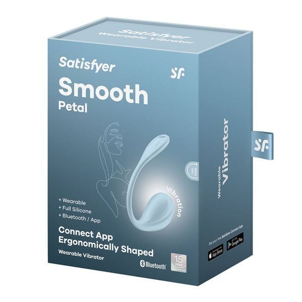 Смарт-віброяйце Satisfyer Smooth Petal Connect App Light Blue SX0667