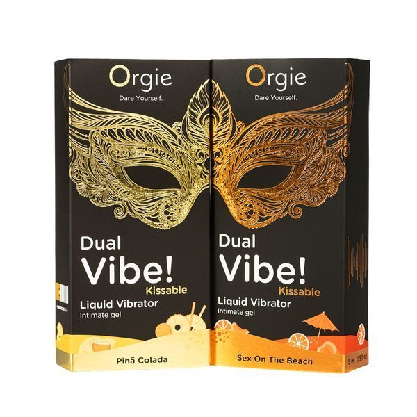 Жидкий вибратор Orgie Dual Vibe! Pina Colada Kissable Liquid Vibrator, 15 мл SX1498