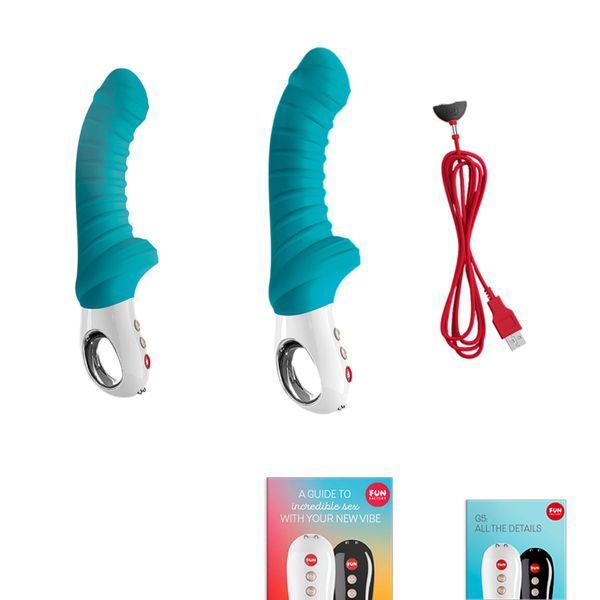 Вибратор для точки G Fun Factory TIGER petrol, ребристый, подходит для анальной стимуляции SX0941