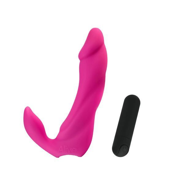 Вибратор вагинально-клиторальный Alive Bifun Pro, Pink, перезаряжаемый SO8534