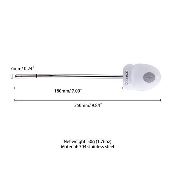 Уретральный зонд LOCKINK SEVANDA Vibrating & E-stim Metal Urethral Sounding - White SX0885