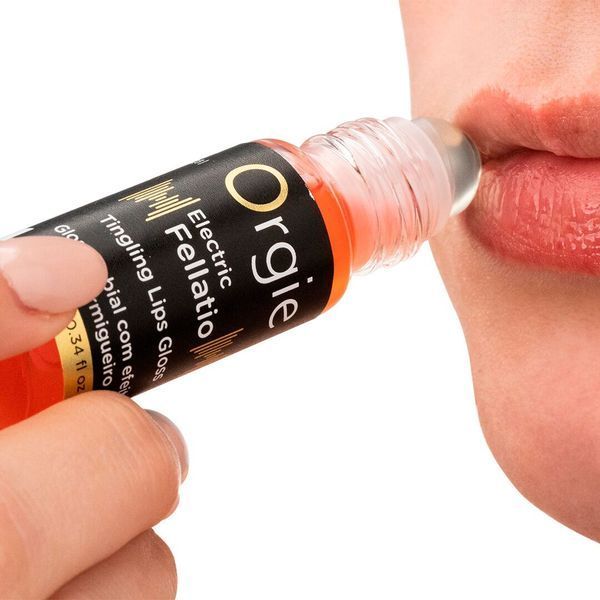Блиск для губ з ефектом вібрації Orgie Electric Fellatio Lips Gloss, 10 мл, смак фруктового асорті SX1548