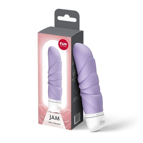 Минивибратор Fun Factory JAM Purple, подходит для клитора, рельефный SX3685