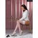 Панчохи Passion ST119 3/4 white, ажурна силіконова резинка з квітковим декором і люрексовою ниткою SO5783 фото 3
