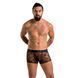 Мужские прозрачные боксеры Passion 032 SHORT JAMES XXL/XXXL Black, сетка SO7569 фото 3