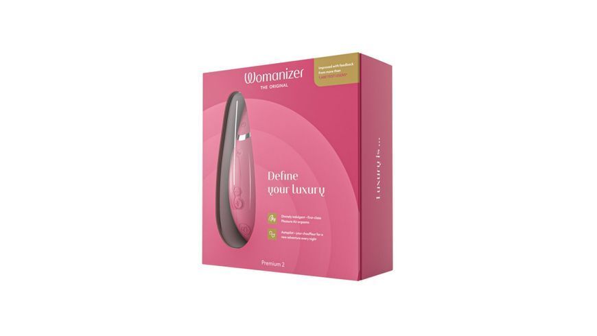 Вакуумний кліторальний стимулятор Womanizer Premium 2 - Raspberry, функції Autopilot та Smart Silence SO8753