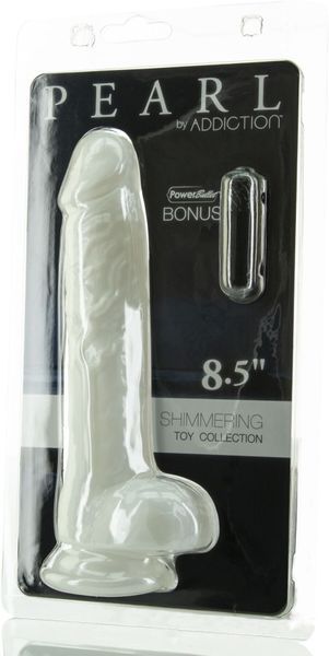 Фалоімітатор ADDICTION Pearl 8.5" Dildo with Balls, віброкуля в подарунок SX3157