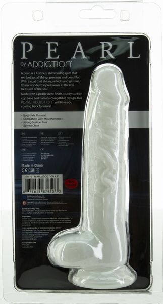 Фалоімітатор ADDICTION Pearl 8.5" Dildo with Balls, віброкуля в подарунок SX3157