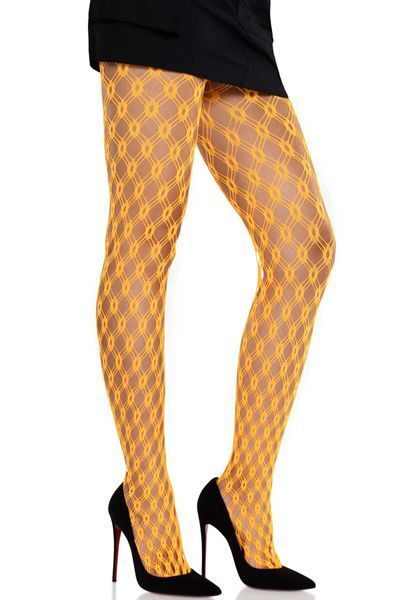 Колготки Leg Avenue Eyelet Net Tights Neon Orange One Size SX2754