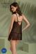 Пеньюар Passion DROSERA CHEMISE black, XXL/XXXL, мереживний ліф зі стрепами, трусики в комплекті SX0475 фото 7
