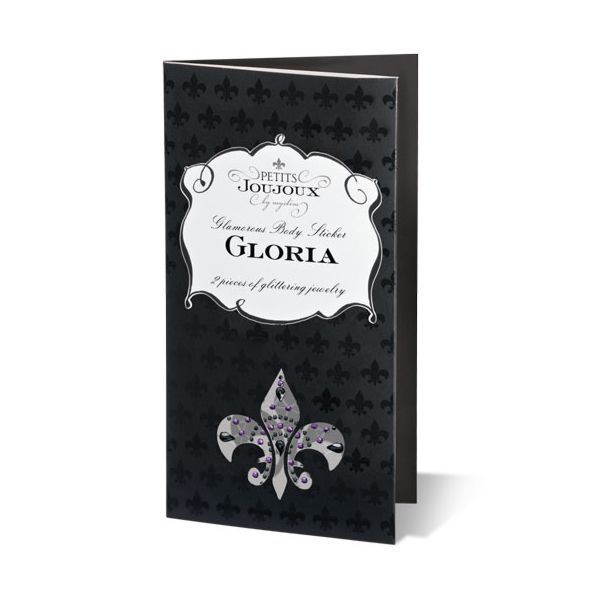 Пэстис из кристаллов Petits Joujoux Gloria set of 2 - Black/Pink, украшение на грудь SO3138