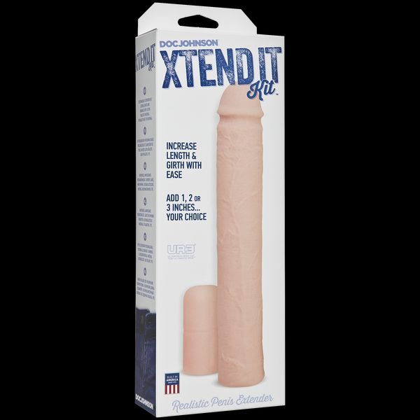 Насадка на член Doc Johnson Xtend It Kit White, удлиняющая (до +7,6 см) и утолщающая (до +1,2 см) SO1557