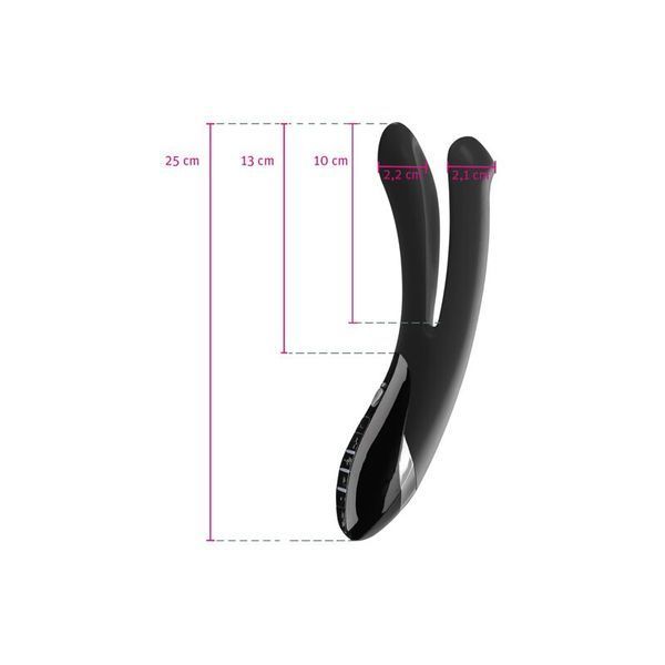 Вибратор двойной с электростимуляцией Mystim Tingling Aparte eStim Black, миостимулятор SO2989
