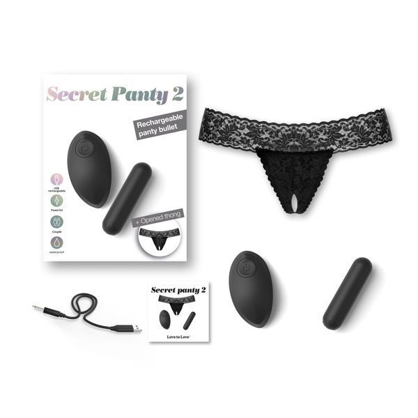 Вібратор Love To Love SECRET PANTY 2, в комплекті трусики, віброкуля, пульт ДК, 10 режимів роботи SO3824