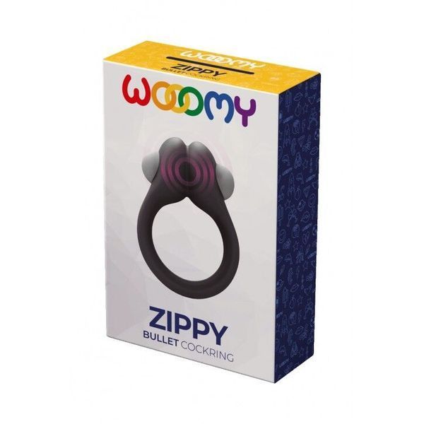 Ерекційне віброкільце Wooomy Zippy, 1 віброрежим, діаметр 3&ndash;4,2 см SO7438