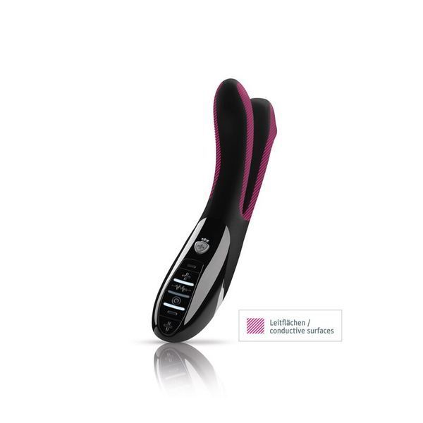 Вибратор двойной с электростимуляцией Mystim Tingling Aparte eStim Black, миостимулятор SO2989