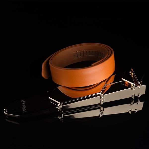 Регульована шльопалка LOCKINK Adjustable Slapper for Impact Play, коричнева, натуральна шкіра SX0830