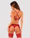 Комплект белья Obsessive Lacelove cupless 3pcs set XS/S Red, бюстгальтер, стринги, пояс для чулок SO8655 фото 2