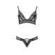 Комплект белья Passion ERZA SET S/M, black, лиф и трусики PS26011 фото 3