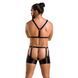 Комплект эротического мужского белья Passion 047 SET JOHN XXL/XXXL Black, трусы, портупея SO7614 фото 4