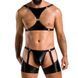 Комплект эротического мужского белья Passion 047 SET JOHN XXL/XXXL Black, трусы, портупея SO7614 фото 1