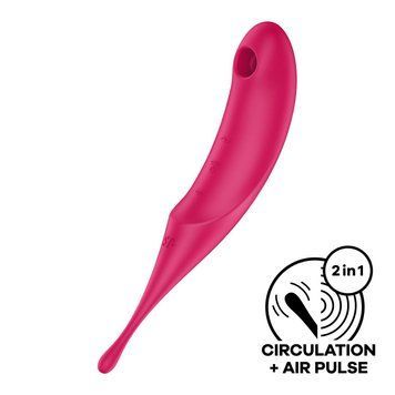 Вибратор для клитора с вакуумной стимуляцией Satisfyer Twirling Pro Red SO7802