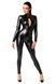 Черный кожаный комбинезон Noir Handmade F331 Powerwetlook overall - XL SX1993 фото 4