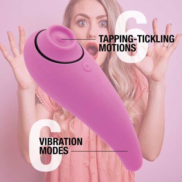 Пульсатор для клітора плюс вібратор FeelzToys - FemmeGasm Tapping & Tickling Vibrator Pink SO4579