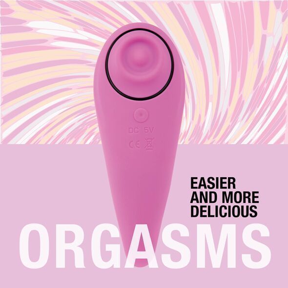 Пульсатор для клітора плюс вібратор FeelzToys - FemmeGasm Tapping & Tickling Vibrator Pink SO4579