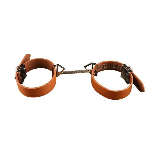 Фіксатори для рук та ніг LOCKINK Wristcuffs/Anklecuffs, коричневі, натуральна шкіра SX0836