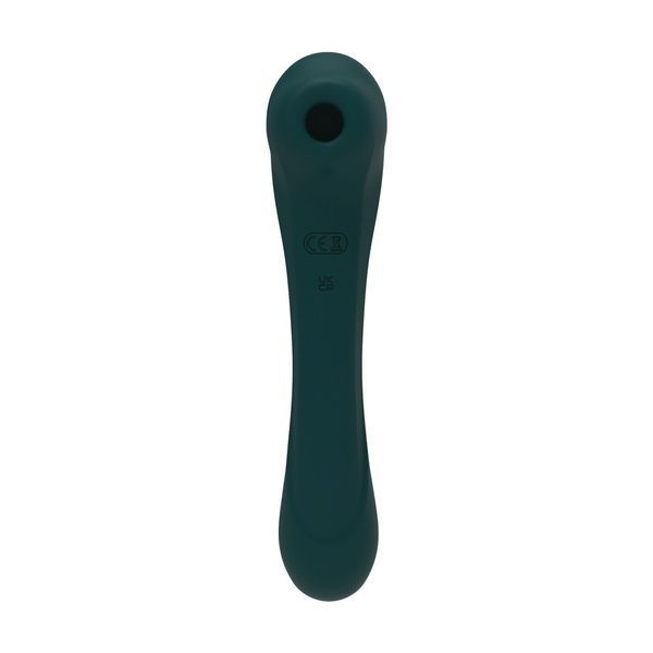 Вібратор та вакуумний кліторальний стимулятор 2-в-1 Alive Quiver Teal оновлена ​​модель SO6018