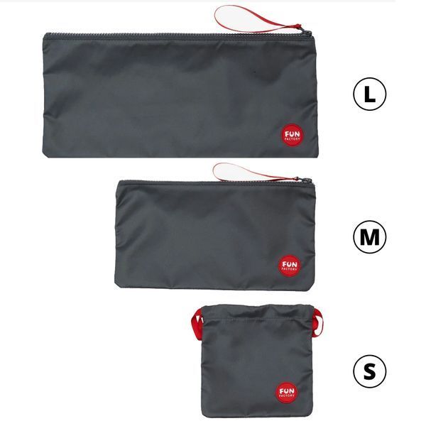 Сумка для секс-игрушек Fun Factory TOYBAG, S, серая, кисет, 14x14 см SX1009