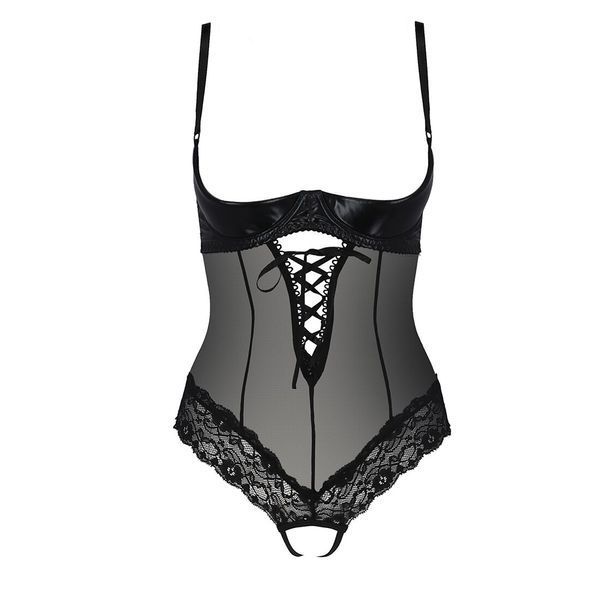 Боди с открытой грудью Passion Exclusive NORTH BODY S/M, black PS24002