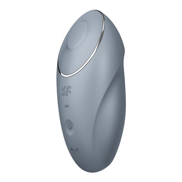 Вібростимулятор-пульсатор Satisfyer Tap & Climax 1 Bluegrey, ефект постукування пальцем, 2 мотори SX0568