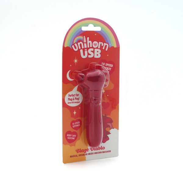 Вібратор-єдиноріжка Unihorn USB Bullet &ndash; Blaze Diablo віброкуля, USB-зарядка, 10 режимів SX2859