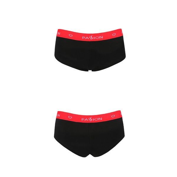 Трусики-шортики Passion PS003 PANTIES M, black SO4208