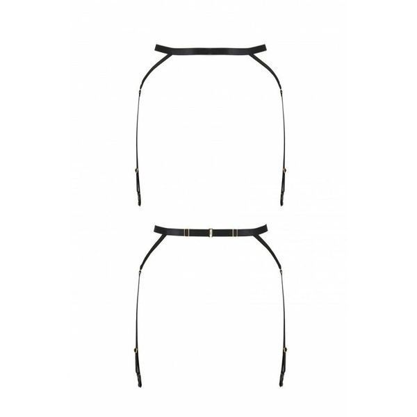 Пояс-стрепи з підв'язками для панчох Passion Exclusive MEGGY GARTER BELT S/M, black PS27708