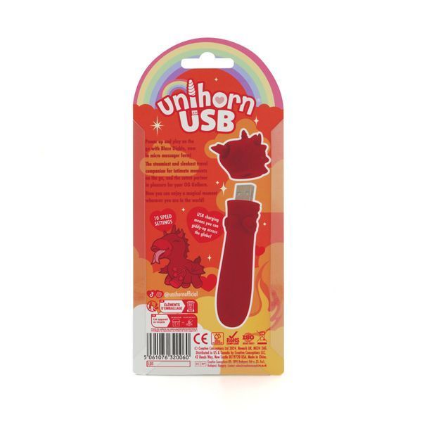Вібратор-єдиноріжка Unihorn USB Bullet &ndash; Blaze Diablo віброкуля, USB-зарядка, 10 режимів SX2859