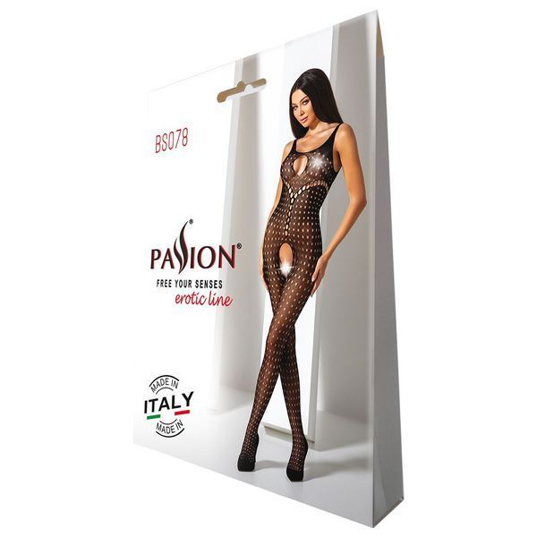 Бодистокинг с доступом к интимным местам Passion BS078 black SO4723