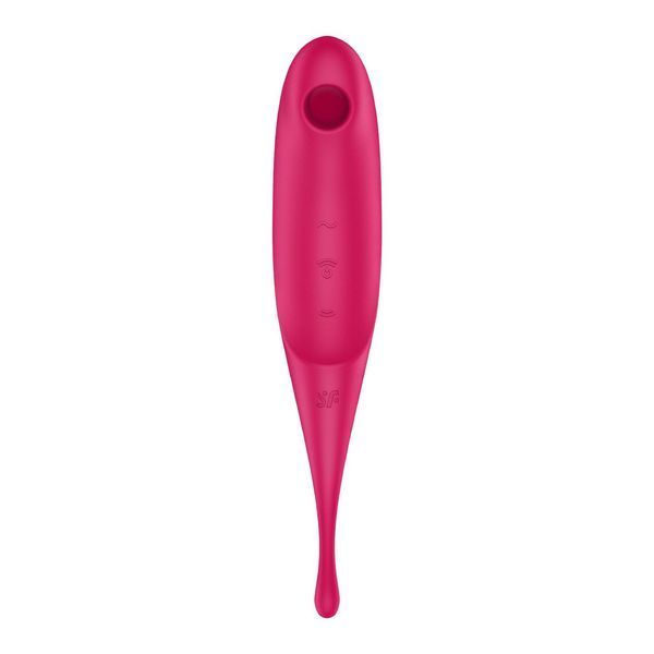 Вібратор для клітора з вакуумною стимуляцією Satisfyer Twirling Pro Red SO7802