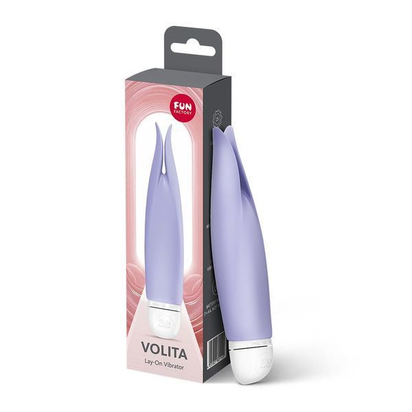Вібратор з пелюстками Fun Factory VOLITA purple, компактний, дуже тихий, на батарейках SX3687