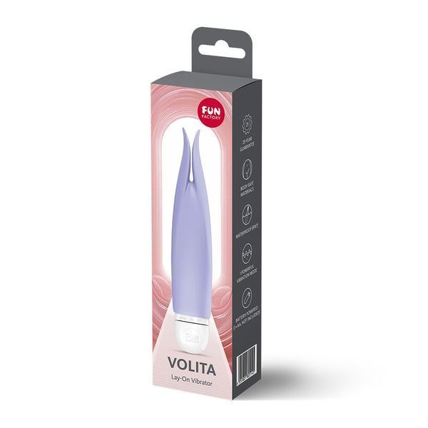 Вібратор з пелюстками Fun Factory VOLITA purple, компактний, дуже тихий, на батарейках SX3687