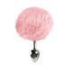 Металева анальна пробка М Art of Sex - Metal Butt plug Rabbit Tail Soft pink, діаметр 3,4 см SO6692 фото 2