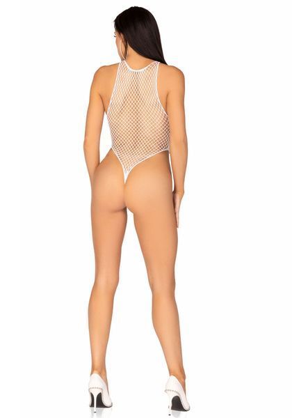 Боди-сетка Leg Avenue Net snap crotch tank bodysuit White, One Size SO7884