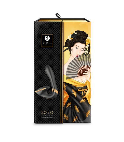 Вагинально-клиторальный вибратор Shunga Soyo Black SO6908